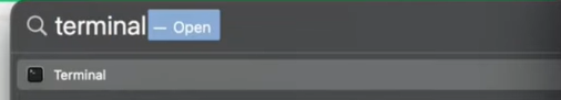open terminal on mac
