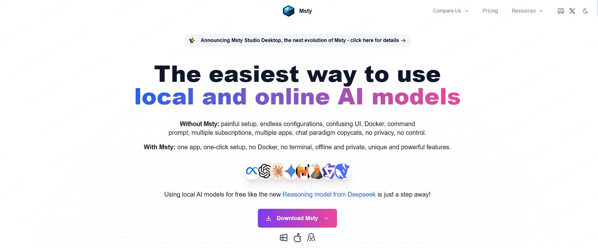 msty a lightweight lm studio alternative