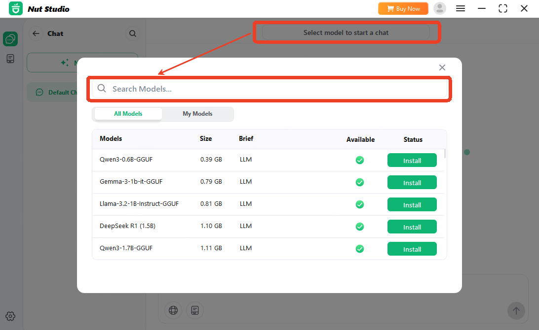 search mistral 7b to install